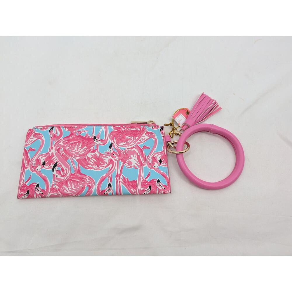 NWT Simply Southern Flamingo Print Wallet Bangle Resort Cruise Vacation Coastal - Picture 2 of 6